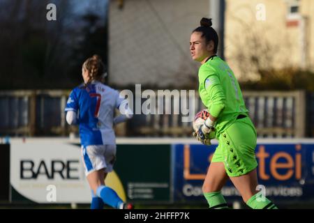 Preston, Großbritannien. 16th Januar 2022. Preston, England, Januar 16th 2 Alex Brooks (#1 Blackburn Rovers) während des FA Womens Championship-Spiels zwischen Blackburn Rovers und Bristol City im Sir Tom Finney Stadium in Preston, England Paul Roots/SPP Credit: SPP Sport Press Foto. /Alamy Live News Stockfoto