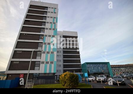 Hauptgebäude Intensivstation und Stationen aintree Universitätskrankenhaus fazakerley Liverpool England Großbritannien Stockfoto