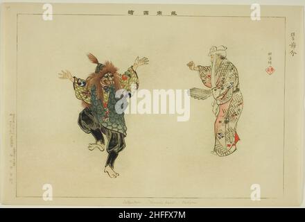 Setsubun (Kyogen), aus der Serie "Pictures of No Performances (Nogaku Zue)", 1898. Stockfoto
