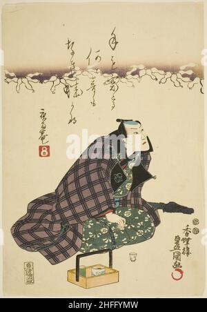 Der Schauspieler Ichikawa Danjuro VIII, 1849. Stockfoto