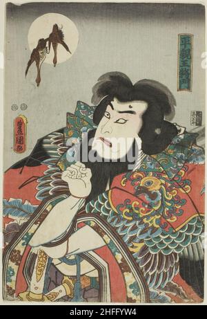 Der Schauspieler Nakamura Utaemon IV als Taira Shinno Masakado, c. 1847/52. Stockfoto