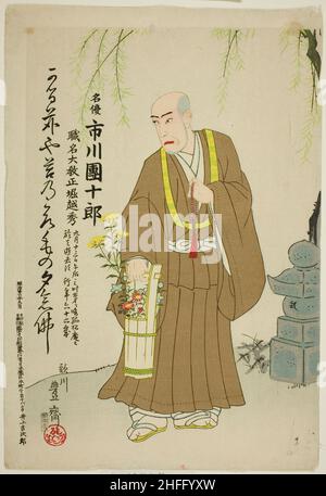 Memorial Portrait des Schauspielers Ichikawa Danjuro IX, 1903. Stockfoto