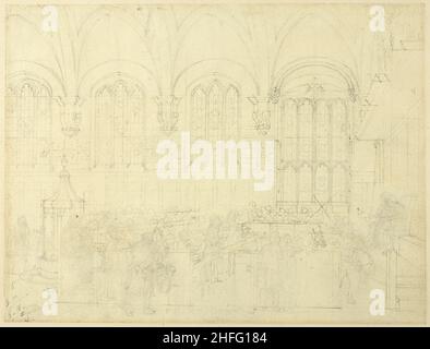 Studie für Court Chancery, Lincoln's Inn Hall, aus dem Mikrokosmos von London, c. 1808. Stockfoto