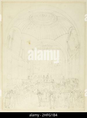 Studie für Common Council Chamber, Guild Hall, aus dem Mikrokosmos von London, c. 1808. Stockfoto