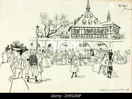 Skizze in der Midway Plaisance, 1893. Stockfoto