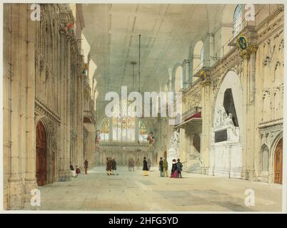 The Guildhall, Platte 25 aus Originalansichten von London as it is, 1842. Stockfoto