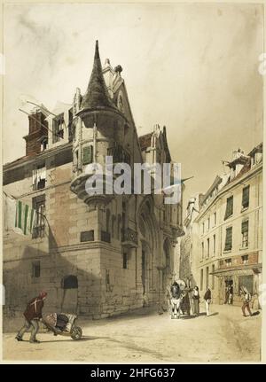 Hotel de Sens, Paris, 1839. Stockfoto