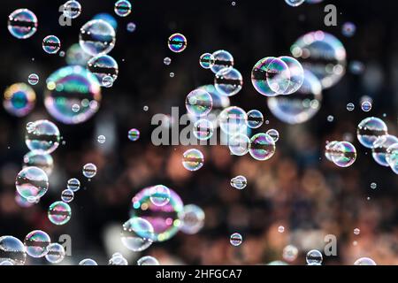 London, Großbritannien. 16th Januar 2022. Gesamtansicht der Blasen vor dem Premier League-Spiel im London Stadium, London. Bildnachweis sollte lauten: Kieran Cleeves/Sportimage Kredit: Sportimage/Alamy Live News Stockfoto