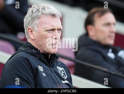 London, Großbritannien. 16th Januar 2022. David Moyes, Manager von West Ham United vor dem Premier League-Spiel im Londoner Stadion. Bildnachweis sollte lauten: Kieran Cleeves/Sportimage Kredit: Sportimage/Alamy Live News Stockfoto