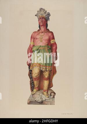 Cigar Store Indian, 1935/1942. Stockfoto