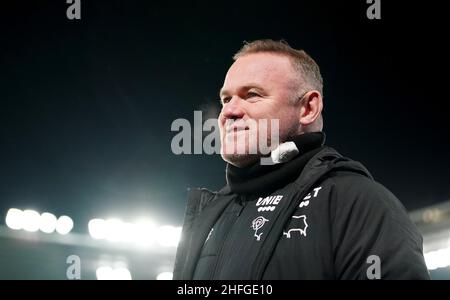 Aktenfoto vom 29-11-2021 von Wayne Rooney, der sich zu den ersten Favoriten entwickelt hat, um Rafael Benitez in Everton zu ersetzen, nachdem der Spanier entlassen wurde. Ausgabedatum: Sonntag, 16. Januar 2022. Stockfoto