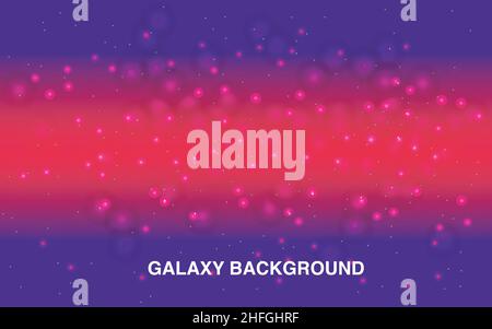 Raum Hintergrund. Bunte Galaxie mit Nebel, Planeten und Sterne. Abstrakte futuristischen Kulisse. Stardust und glänzenden Sternen. Vector Illustration für Bro Stock Vektor