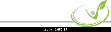 Blätter Pflanze Person Gärtner Naturopath Logo Hintergrund Stock Vektor