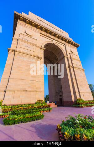 Berühmtes India Gate in Neu Delhi, Indien Stockfoto