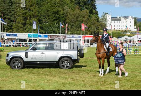 Rosalind Canter und IZILOT DHI - Blair Castle International Horse Trials 2021, Blair Castle, Schottland Stockfoto