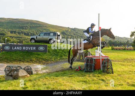 Rosalind Canter und HERRSCHAFTEN GRAFFALO - Blair Castle International Horse Trials 2021, Blair Castle, Schottland Stockfoto