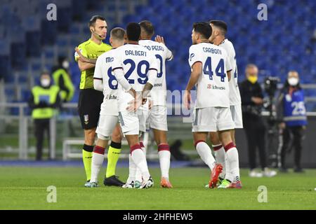 Rom, Italien. 16th Januar 2022. Schiedsrichter Lorenzo Maggioni am 22th. Tag der Serie A Meisterschaft zwischen A.S. Roma und Cagliari Calcio am 16th. Januar 2022 im Stadio Olimpico in Rom, Italien. Kredit: Unabhängige Fotoagentur/Alamy Live Nachrichten Stockfoto