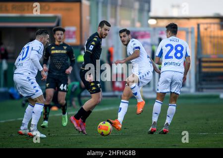 Venedig, Italien. 16th Januar 2022. Filippo Bandinelli von Empoli in Aktion während des FC Venezia gegen den FC Empoli, italienische Fußballserie A Spiel in Venedig, Italien, Januar 16 2022 Quelle: Independent Photo Agency/Alamy Live News Stockfoto