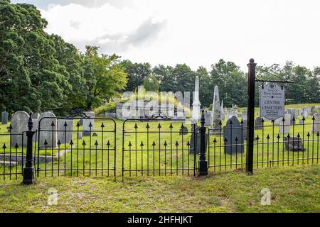 Center Cemetery in New Salem, Massachusetts Stockfoto