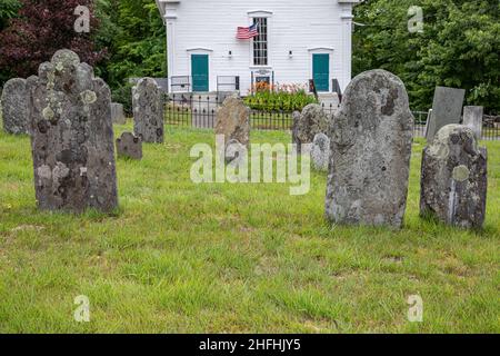 Die Central Congregational Church in New Salem, Massachusetts Stockfoto