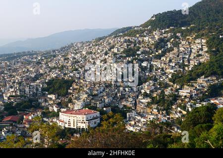 Panorama von Taxco de Alarcon, Bundesstaat Guerrero, Mexiko, Nordamerika Stockfoto