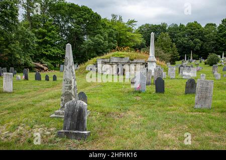 Der Center Cemetery in New Salem, Massachusetts Stockfoto