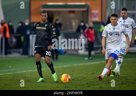 Venedig, Italien. 16th Januar 2022. Venezia's Luis Nani in Aktion während Venezia FC gegen Empoli FC, italienische Fußballserie A Spiel in Venedig, Italien, Januar 16 2022 Quelle: Independent Photo Agency/Alamy Live News Stockfoto