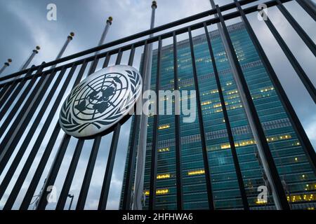 Das Gebäude der Vereinten Nationen Stockfoto