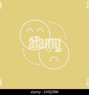 Symbole für die Linie Psychotherapie und Psychologie. Einfach Stock Vektor