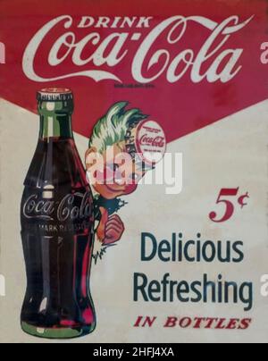 Vintage Coca Cola-Werbung Stockfoto