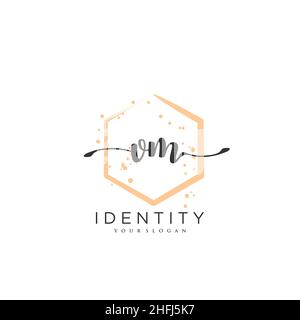 VM Handschrift Logo Vektor Kunst der ersten Unterschrift, Hochzeit, Mode, Schmuck, Boutique, Blumen und botanische mit kreativer Vorlage für jedes Unternehmen Stock Vektor