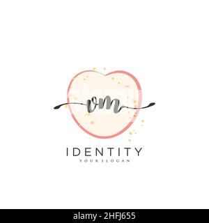 VM Handschrift Logo Vektor Kunst der ersten Unterschrift, Hochzeit, Mode, Schmuck, Boutique, Blumen und botanische mit kreativer Vorlage für jedes Unternehmen Stock Vektor