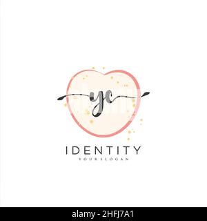 YC Handschrift Logo Vektor Kunst der ersten Unterschrift, Hochzeit, Mode, jewerly, Boutique, Blumen und botanische mit kreativer Vorlage für jedes Unternehmen Stock Vektor