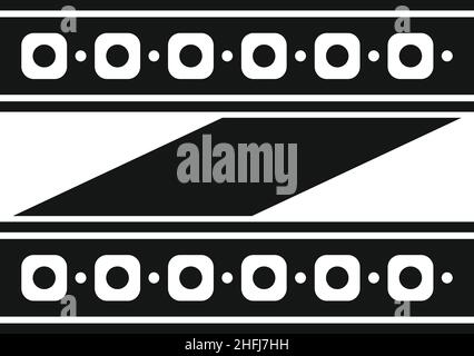 SMD-LED-Streifen Symbol einfacher Vektor. Diodenleuchte. Stripe-Band Stock Vektor