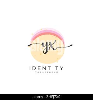 YX Handschrift Logo Vektor Kunst der ersten Unterschrift, Hochzeit, Mode, jewerly, Boutique, Blumen und botanische mit kreativer Vorlage für jedes Unternehmen Stock Vektor