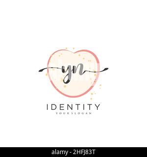 YN Handschrift Logo Vektor Kunst der ersten Unterschrift, Hochzeit, Mode, jewerly, Boutique, Blumen und botanische mit kreativer Vorlage für jedes Unternehmen Stock Vektor