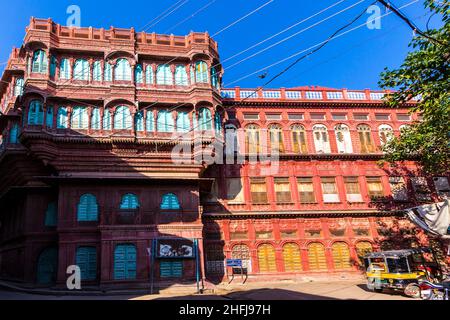 Schöne alte Haveli in Bikaner, Rajasthan, Indien Stockfoto