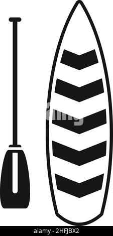 Wasser sup Surf Symbol einfache Vektor. Paddelbrett. Strandsurfer Stock Vektor