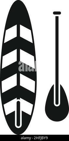 Hawaii sup Surf Symbol einfache Vektor. Paddelbrett. Steh auf Stock Vektor