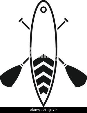 Erholung sup Symbol einfache Vektor. Paddelbrett. Stand Surf Stock Vektor