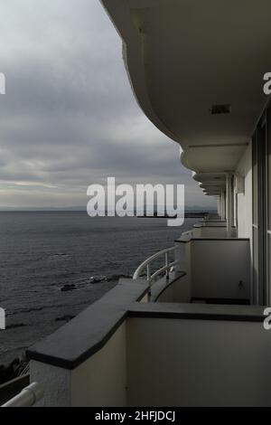 Minamichita, Aichi, Japan, 2022/15/01 , Blick auf die Mikawa Bucht von einem Hotelzimmer auf der Chita Halbinsel (Chita Hantou) ist eine Halbinsel südlich von Aichi P Stockfoto