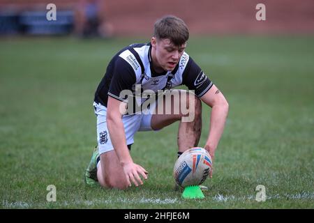 Bradford, Großbritannien. 16th Januar 2022. Callum Rutland von Hull FC zu den Aufgaben in Bradford, Vereinigtes Königreich am 1/16/2022. (Foto von James Heaton/News Images/Sipa USA) Quelle: SIPA USA/Alamy Live News Stockfoto