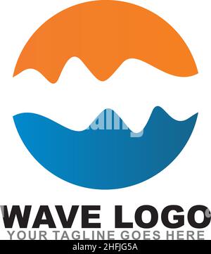 Wave Icon Logo Design Inspiration Vektor Vorlage Stock Vektor