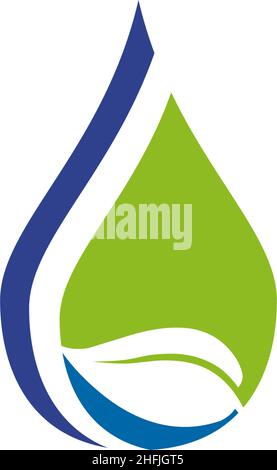 Vorlage für Vektorgrafik für Wassertropfen-Symbol-Logo-Design Stock Vektor