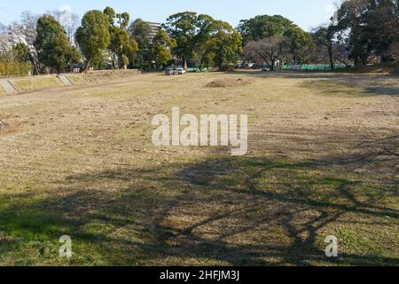 Goyomai-kuruwa Bailey-Lagerhausruinen, Odawara Castle Park, Odawara City, Präfektur Kanagawa, Japan Stockfoto