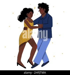 Handgezeichnete flache Design Salsa Illustration Vektor Illustration. Stock Vektor