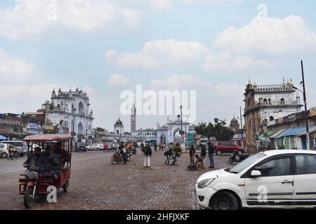 29. Dezember 2021, Husainabad, Tahseen Ganj, Lucknow, Uttar Pradesh. Blick auf den Chota Imambara Komplex ursprünglich ein Gemeindehaus für schiitische Muslime. Erstellt von Stockfoto