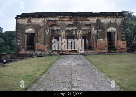 Dr. Fyrers Haus der Chirurg, der während der großen Belagerungsreise von Lucknow im Jahr 1857 in der britischen Residenz in Lucknow, Uttar Pradesh, Indien, residency war Stockfoto