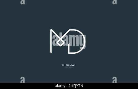 Alphabet Buchstabe Symbol Logo MD Stock Vektor