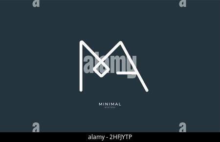 Buchstabensymbol Logo MA Stock Vektor